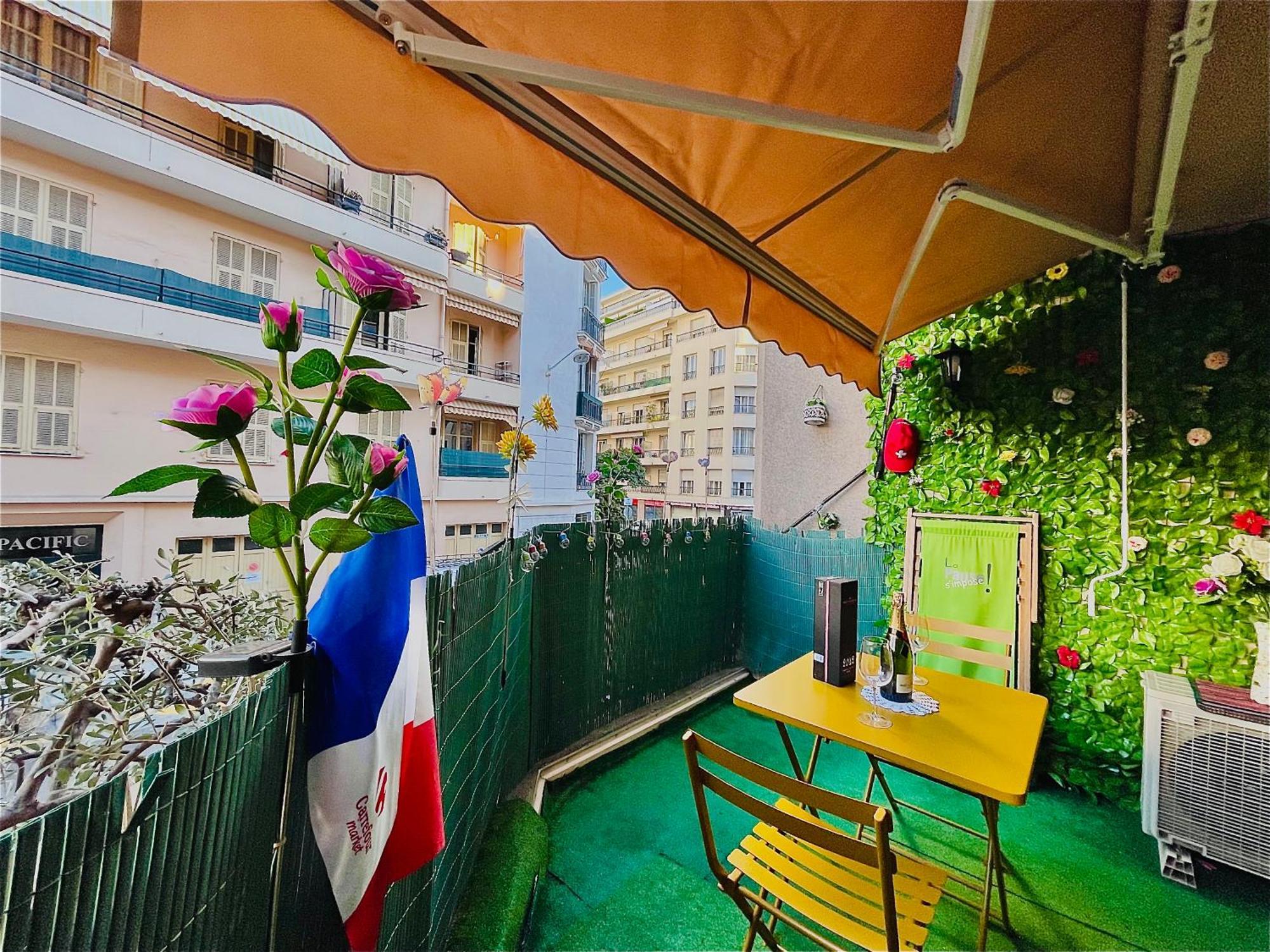 Confortable Studio A Nice Centre Cote Plage Bel Terrasse Paddle Exteriör bild