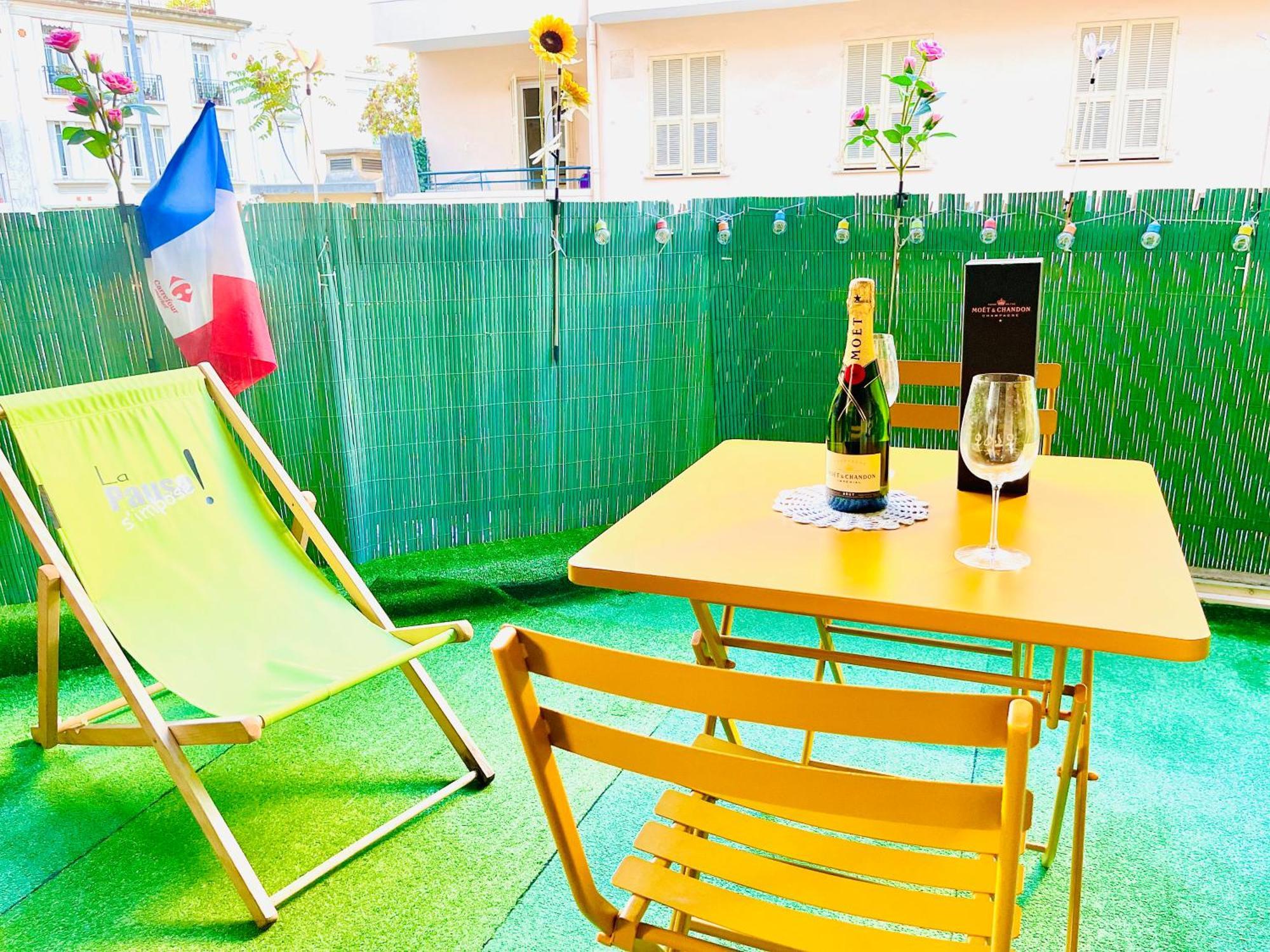 Confortable Studio A Nice Centre Cote Plage Bel Terrasse Paddle Exteriör bild
