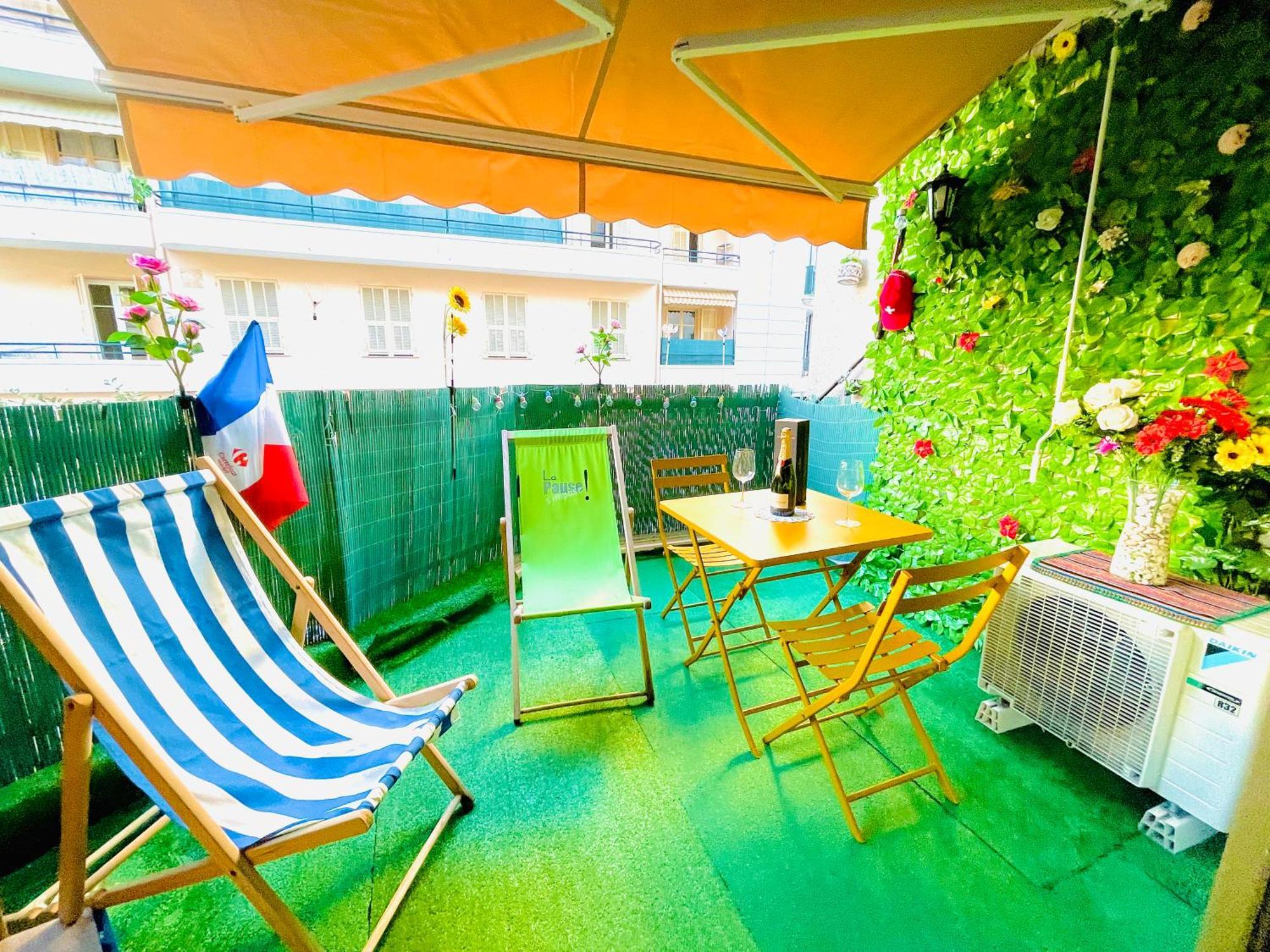 Confortable Studio A Nice Centre Cote Plage Bel Terrasse Paddle Exteriör bild
